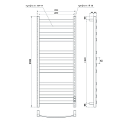 Полотенцесушитель электрический Point Антея П12 50x120 черный , изображение 4