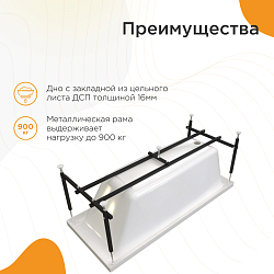 Фото Акриловая ванна Radomir Vannesa Веста 150x70 2-01-0-0-1-265Р