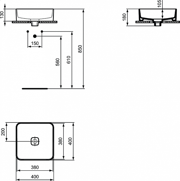 Раковина Ideal Standard Strada II T296201 40 см , изображение 3