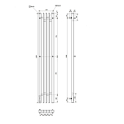 Полотенцесушитель электрический Point Фрея П2 18x120 графит блеск , изображение 5