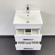 Тумба с раковиной Comforty Никосия 50П белый глянец , изображение 5