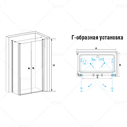 Фото Душевой уголок RGW Passage PA-37 (PA-04 + Z-050-1 + держатель) 90х90