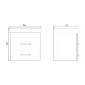 Тумба с раковиной Comforty Никосия 50П белый глянец , изображение 7