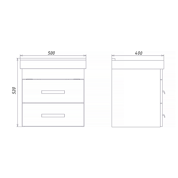 Тумба с раковиной Comforty Никосия 50П белый глянец , изображение 7