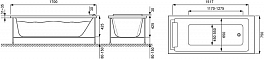 Акриловая ванна Jacob Delafon Sofa 150x70 , изображение 7