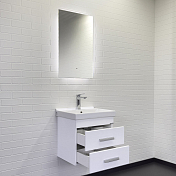 Тумба с раковиной Comforty Никосия 50П белый глянец , изображение 4