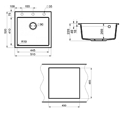 Фото Мойка кухонная Point Арбель 51 PN3001B черная