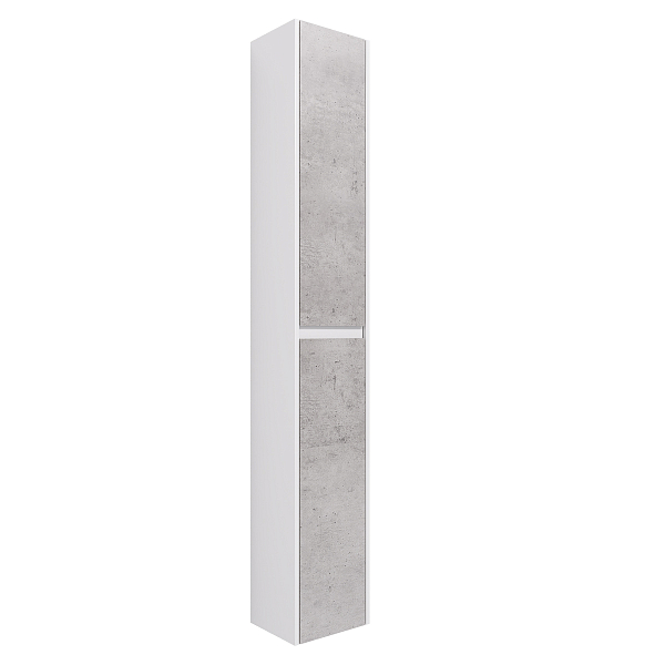 Шкаф-пенал Dreja Slim 30 белый глянец/бетон , изображение 3