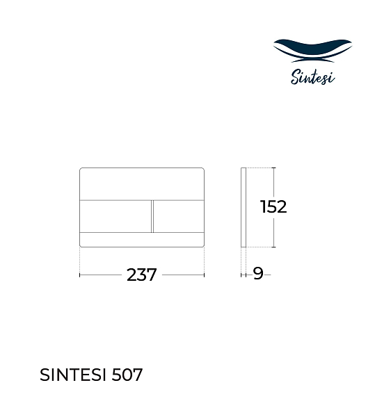 Кнопка смыва Sintesi FB-DSS-507 сталь , изображение 2