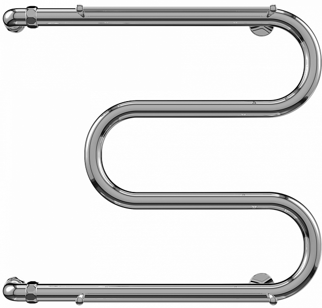 Полотенцесушитель водяной Terminus Эконом М-образный 70х60 с полкой, изображение 1