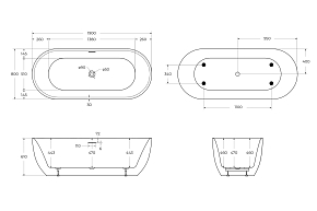 Фото Акриловая ванна BelBagno BB417-1900-800 190x80