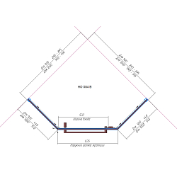 Фото Душевой уголок RGW Hotel HO-084G 100х100 стекло матовое