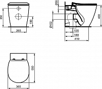 Унитаз приставной Ideal Standard Connect AquaBlade E052401 , изображение 2