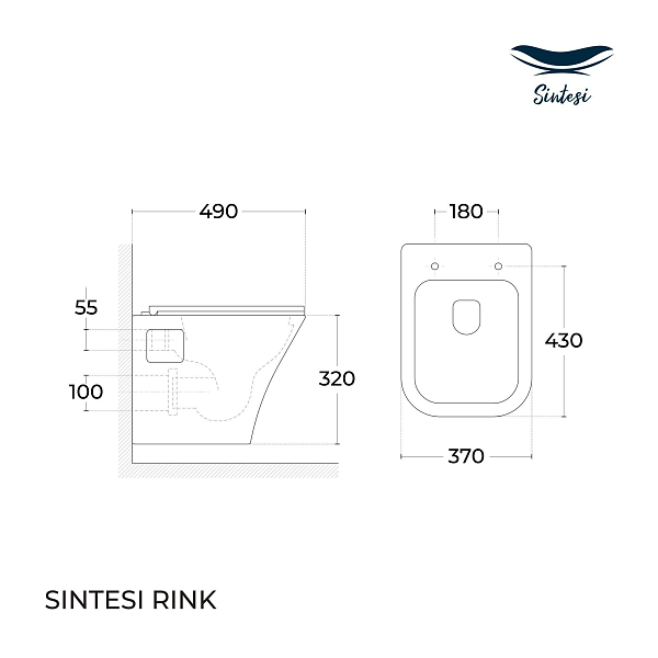 Комплект Sintesi-14 (унитаз с инсталляцией, сиденье, клавиша белая) , изображение 6