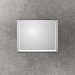 Фото Зеркало BelBagno Kraft SPC-KRAFT-1000-800-LED-TCH-WARM-NERO