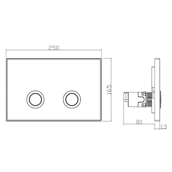 Кнопка смыва Point Венера PN44071WC белый/хром , изображение 2