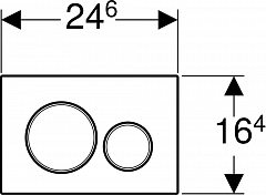 Кнопка смыва Geberit Sigma 20 115.882.14.1 черная матовая, хром , изображение 3