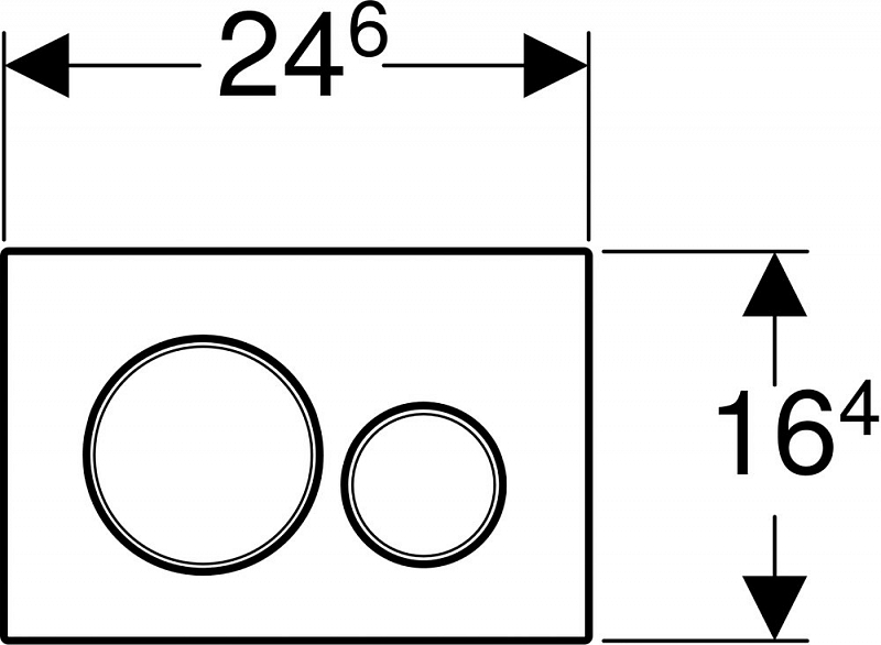 Кнопка смыва Geberit Sigma 20 115.882.14.1 черная матовая, хром , изображение 3