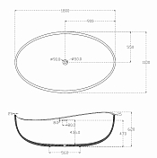 Акриловая ванна Abber AB9239 180х110 , изображение 5