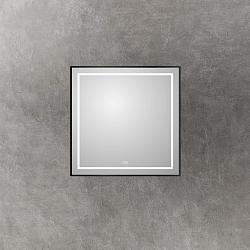 Фото Зеркало BelBagno Kraft SPC-KRAFT-900-800-LED-TCH-WARM-NERO