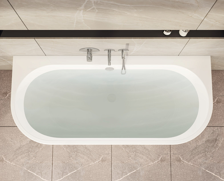 Акриловая ванна Virta Geo 180x80 пристенная , изображение 5