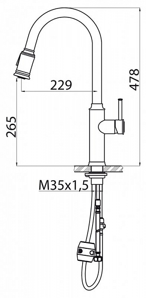 Смеситель BelBagno BB-LAM58-IN для кухонной мойки , изображение 4