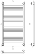 Полотенцесушитель водяной Сунержа Богема+ прямая 100х50 без покрытия , изображение 5