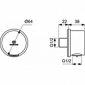 Шланговое подключение Ideal Standard IdealRain BC808XG , изображение 4