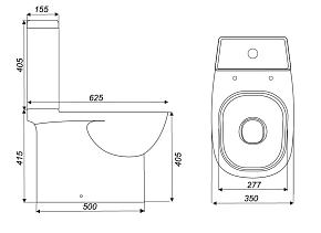 Фото Унитаз-компакт Sanita luxe Quadro QDRSLCC01040522 с микролифтом