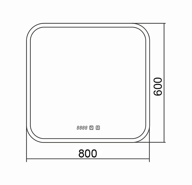 Зеркало Azario Стив 80х60 , изображение 3