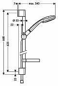 Душевой гарнитур Hansgrohe Croma 100 27772000 , изображение 9