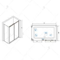 Фото Душевой уголок RGW Classic CL-48 (CL-14 + Z-050-1) 130х100