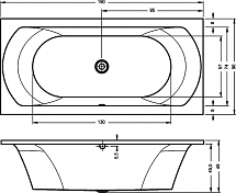 Акриловая ванна Riho Lima 190x90 , изображение 7