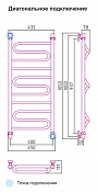 Полотенцесушитель водяной Сунержа Элегия 100x40, изображение 4