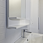 Зеркало-шкаф Comforty Мерано 90 белый матовый , изображение 4