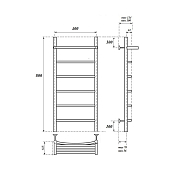 Полотенцесушитель электрический Point Афина П5 80х40 хром , изображение 4