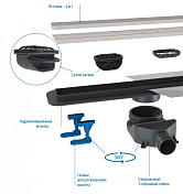 Душевой лоток BelBagno Luce BB-LD-LUCE-70-CR с решеткой 70 см , изображение 3