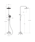 Душевая стойка BelBagno Marino DOCM-CRM , изображение 4