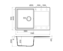 Мойка кухонная Omoikiri Daisen 78T-GR leningrad grey , изображение 2