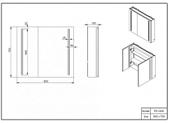 Зеркало-шкаф Esbano ES-2404 , изображение 5