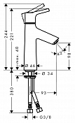 Смеситель Hansgrohe Talis S 72021000 для раковины , изображение 3