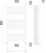 Полотенцесушитель водяной Terminus Аврора П16 50х80 , изображение 3