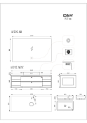 Тумба с раковиной Black&White Gravity AV707.1500 MINT 150 зеленый матовый , изображение 6