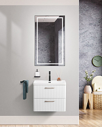 Фото Тумба под раковину BelBagno Due 60 подвесная, Bianco Lucido
