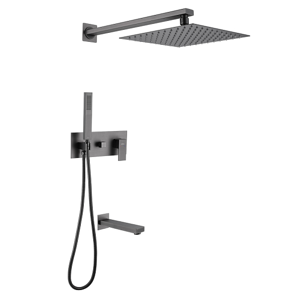 Душевой комплект Abber Daheim AF8217NG никель , изображение 1