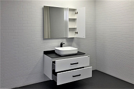 Зеркало-шкаф Comforty Амстердам 95 белый , изображение 6