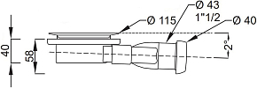 Фото Сифон для поддона Jacob Delafon Flight Neus E9A1364-CP