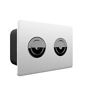 Кнопка смыва Point Венера PN44072WC белый/хром (установка в стену)
