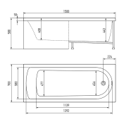 Акриловая ванна Timo Mika 150х70 , изображение 5