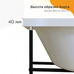 Фото Акриловая ванна Radomir Vannesa Веста 150x70 2-01-0-0-1-265Р